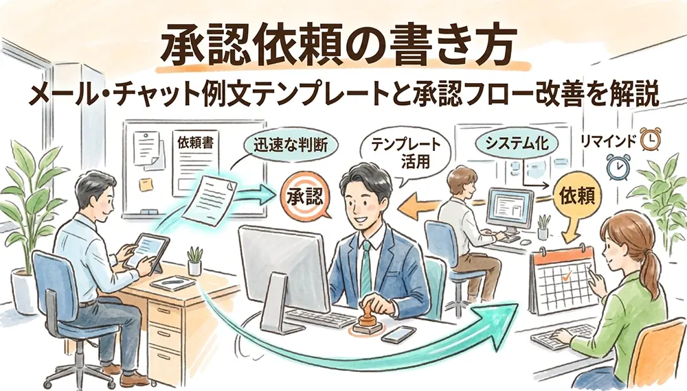 承認依頼の書き方｜メール・チャット例文テンプレートと承認フロー改善を解説