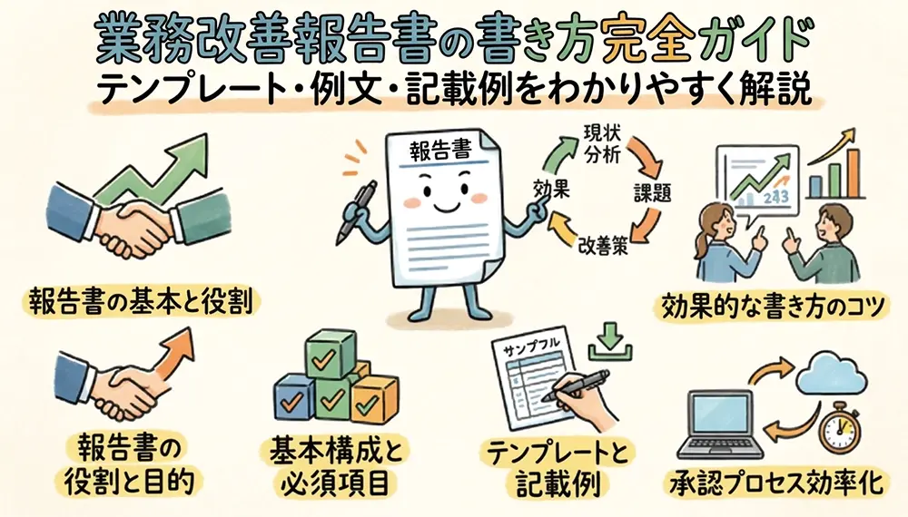 業務改善報告書の書き方完全ガイド｜テンプレート・例文・記載例をわかりやすく解説